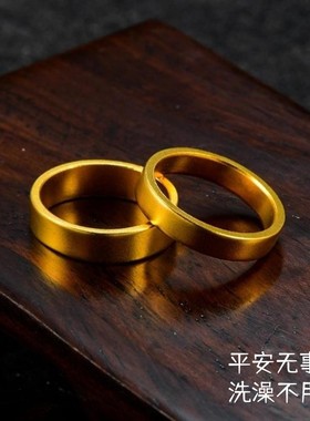 钛钢情侣拉丝哑光磨砂古风戒指