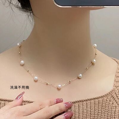 满天星项链钛钢保色不过敏女小众