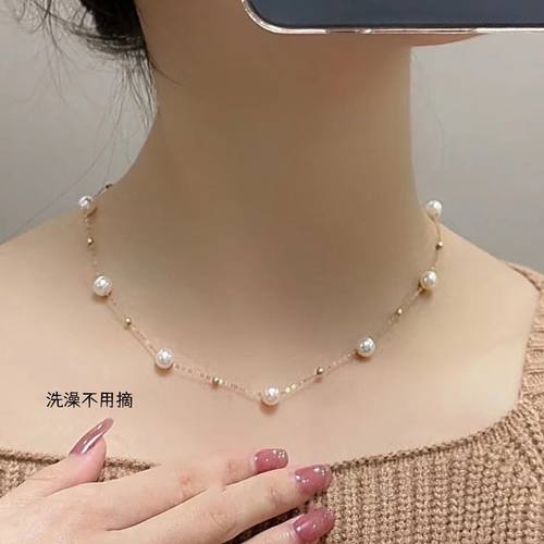 满天星项链钛钢保色不过敏女小众