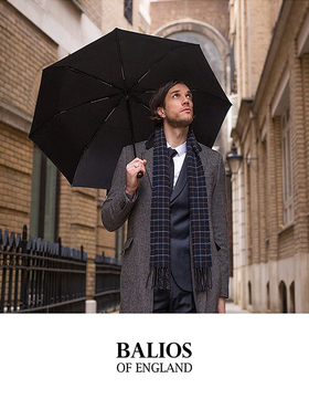 英国Balios雨伞双层男士自动折叠伞商务高档雨伞英伦贵族伞现货