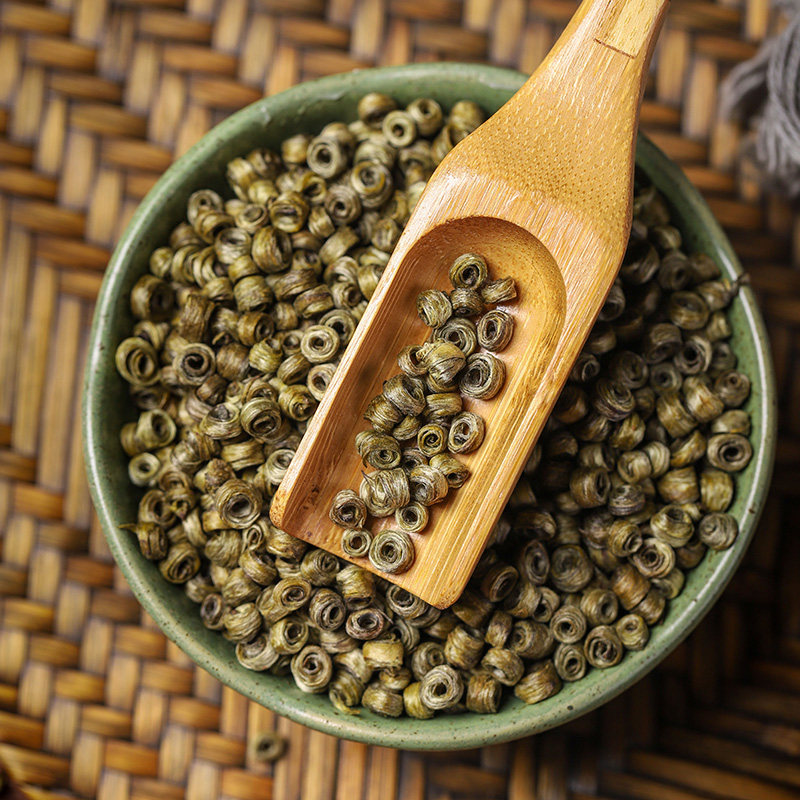 茶叶2023新茶袖珍女儿环特级茉莉花茶浓香型贵妃环250g礼盒装