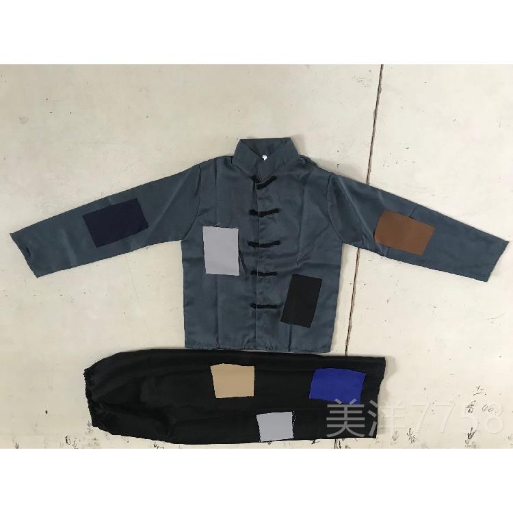 高档叫花子古装服装乞丐服破演儿童男女古代出要吃饭围兜服济公烂图片