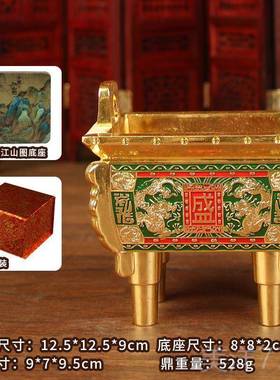 高档金瓯永杯件奢华复古铜器家居桌面品客厅固摆创意饰酒杯商务礼