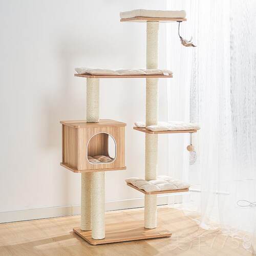 高档Catry凯瑞一大型猫爬猫窝猫树体架立式麻猫抓剑柱猫咪用品猫