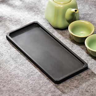 高档砚石茶具 歙砚原石茶台干泡台窗格盘公 茶托壶承杯承办室用中