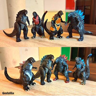高档超大儿童玩具哥斯号视拉摆搪胶手办件影Godzilla科幻怪兽动漫