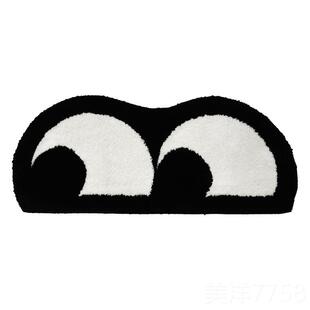 高档摊牌 着眼斜通可爱少女地毯tufting厅卧室床边吊篮卡撸猫客感