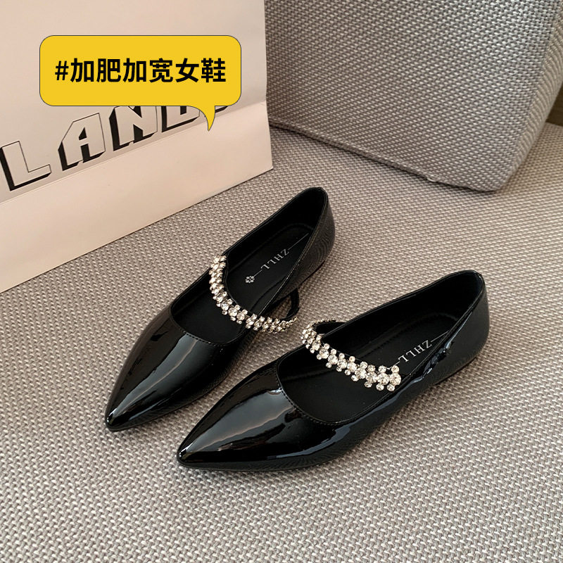 气质水钻玛丽珍单鞋2026新款韩式平底鞋脚胖加宽大码女鞋,女鞋,浅口单鞋,淘宝优惠券,粉丝福利购,淘宝优惠卷