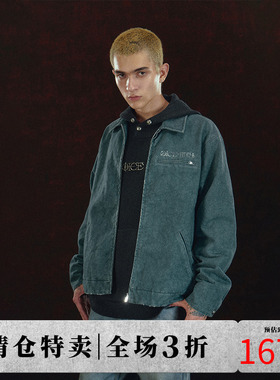 DICETINY美式复古底特律工装夹克男女秋季潮牌情侣休闲百搭外套