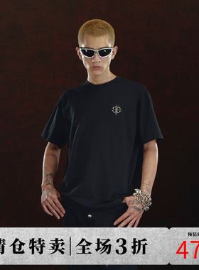 DICETINY基础金属logo美式重磅2024新款夏季潮牌简约打底衫T恤