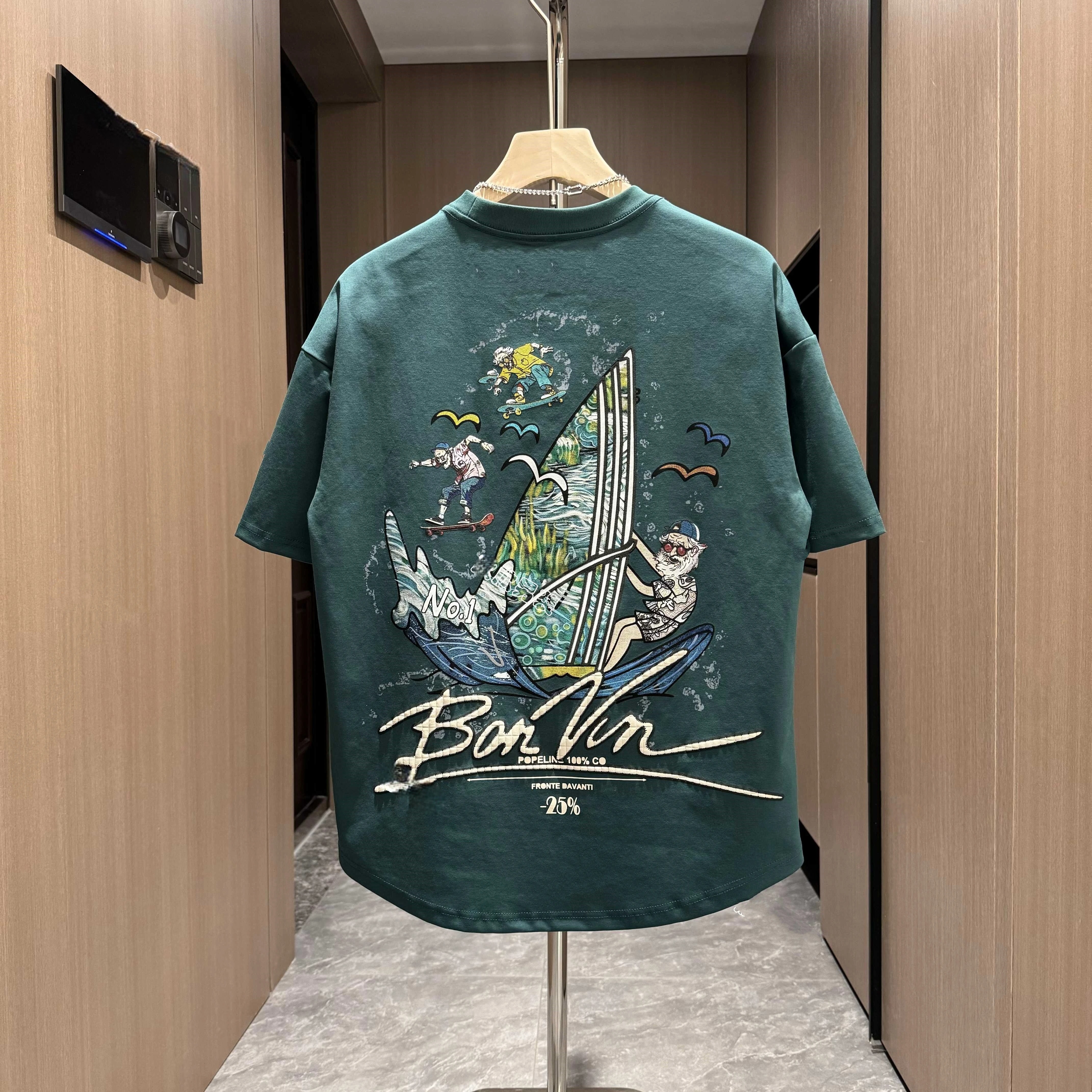 外贸清仓~专柜撤回捡漏美式潮牌新款时尚百搭印花短袖T恤男女上衣
