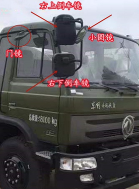 适配东风EQ2102倒车镜反光镜EQ1118G军车后视镜辅助镜子架子配件