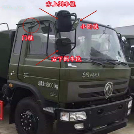 适配东风EQ2102倒车镜反光镜EQ1118G军车后视镜辅助镜子架子配件