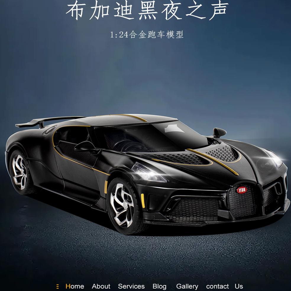 大尺寸合金声光回力玩具车可开门