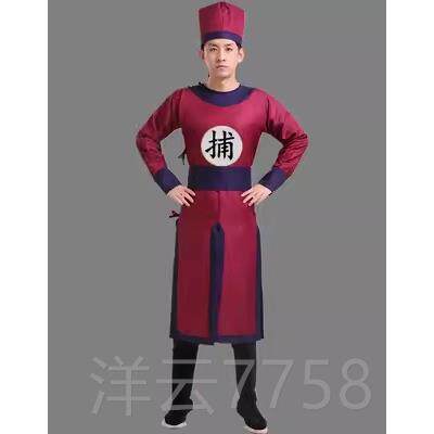高档少差年衙役服装古装明朝御前侍演卫衙门官兵官武松捕快表出服