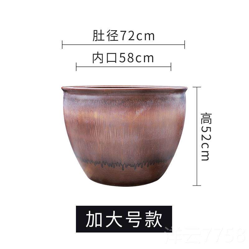 高档镇景德陶瓷大缸古窑变釉鱼缸睡莲荷花盆厅庭仿客院户外水缸种