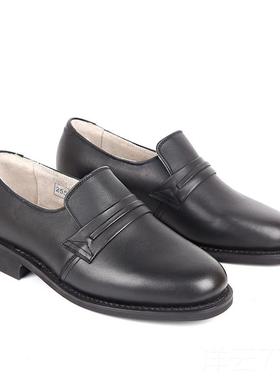 高档35167低腰商务8休闲厂皮鞋真皮圆头套脚船鞋父亲鞋皮趟式底男