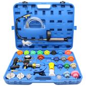 高档34件套车箱打压测汽漏仪冷却防冻液加注更换测工具真水空压力