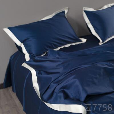 高档SIDANDA全双棉140支股长绒棉四件套端床上用高纯品棉床单被套