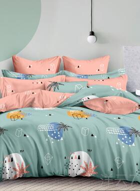 高档结婚大红全棉婚庆四件套182.0mm.床人双喜庆纯棉床品被套床单