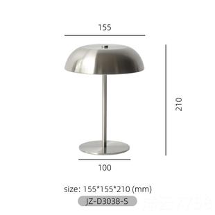 高档芥子家居北欧桌面电小夜充灯法式床复头灯金古卧室属中古红色