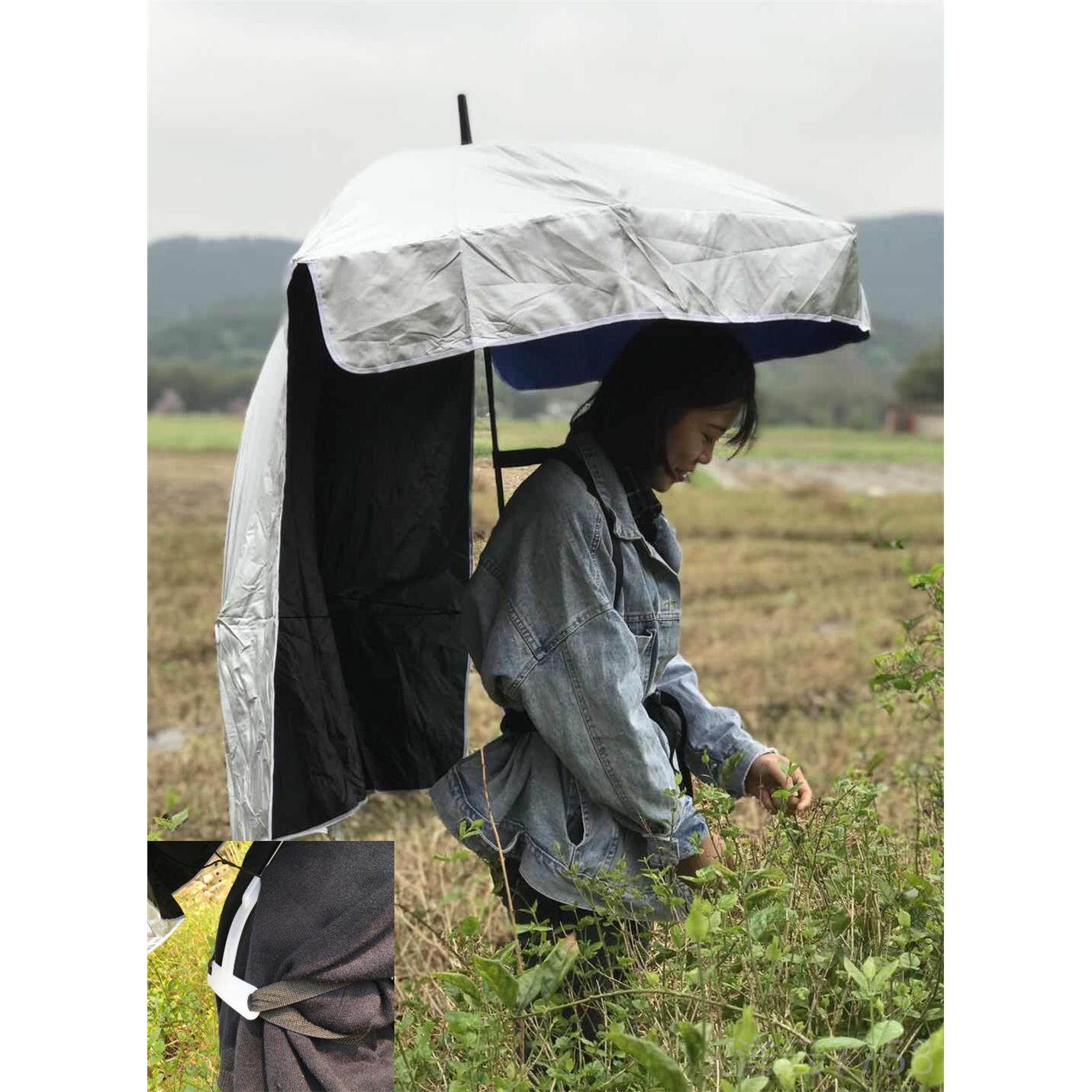 高档正羽采茶摘茶摘茉轻莉花伞可背式遮阳伞伞防晒钓鱼头伞顶挡空,居家日用,伞,淘宝优惠券,粉丝福利购,淘宝优惠卷