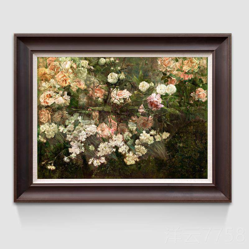 高档五月花厅园 古典田园卉油画 美式客房餐厅花卧室书玄关实木框,家居饰品,油画,淘宝优惠券,粉丝福利购,淘宝优惠卷
