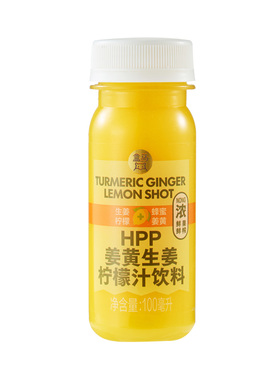 盒马代购HPP姜黄生姜柠檬汁饮料 100mL鲜果蔬鲜榨