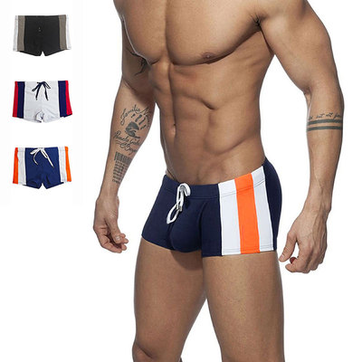 UXH男士平角抽绳速干防走光泳裤