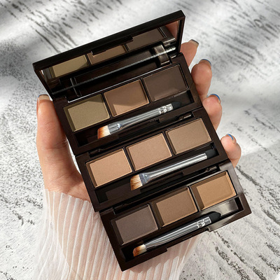 MAYCHEER/美茜儿丝滑三色眉粉鼻影眼影修容三合一体盘防水不脱妆