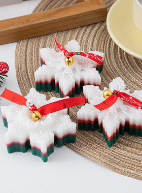 圣诞节雪花香薰蜡烛创意造型香氛蜡烛伴手礼家居摆件礼物跨境