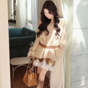 陈六六CHENLIULIU 气质清贵高智感拉毛软糯毛衣 雾色撩人