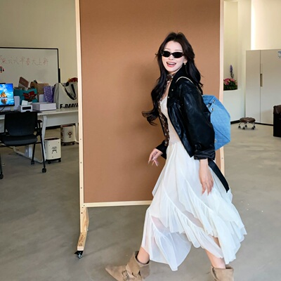 陈六六CHENLIULIU【月光海滩】飘逸不规则荷叶边中长款半身裙