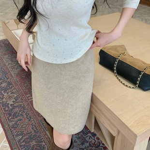 复古ins气质百搭a字中半身裙 秋冬季 陈六六CHENLIULIU 好穿至简
