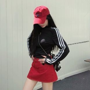 复古多巴胺牛仔短裙 辣妹美式 陈六六CHENLIULIU 甜酷腿精