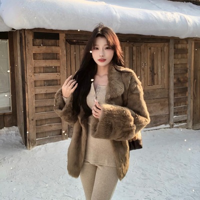 陈六六CHENLIULIU【矜贵富家女】冬日质感超好气质显贵兔毛皮草