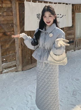 陈六六CHENLIULIU【圣诞之约】韩系温柔减龄精致保暖羽绒服套装