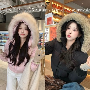 90白鸭绒定制大毛领显瘦羽绒服 小海欧 陈六六CHENLIULIU 主推