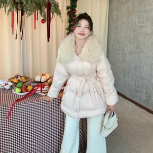 保暖羽绒服 韩系毛领系带中长款 陈六六CHENLIULIU 冬日心动款