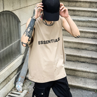 复线FOG宽松高街无袖休闲背心essentials短袖圆领T恤男女同款潮牌