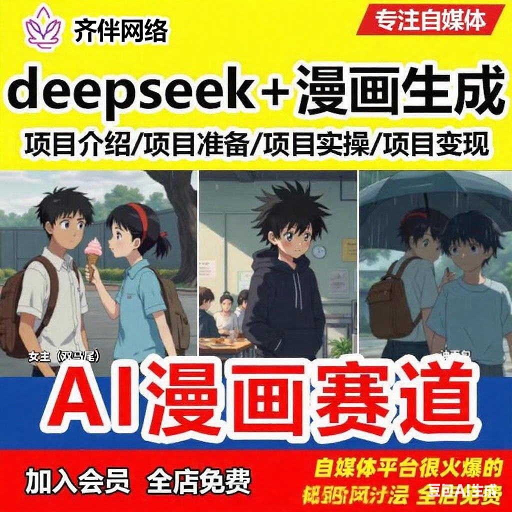 2025新课deepseek+AI漫画生成赛道短视频制作课程自媒体教程素材