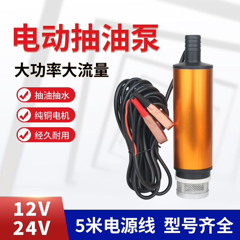 电动抽油泵12v24v车载加油泵