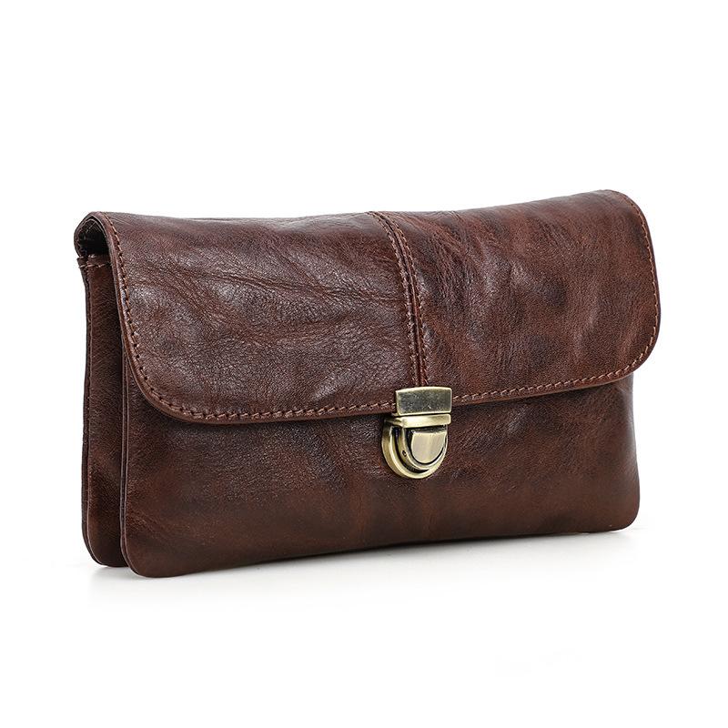 牛皮双层手机挂腰包6.7-6.9英寸