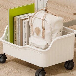 书包置物架可移动式小推车学生书本收纳大容量桌下大号书架子