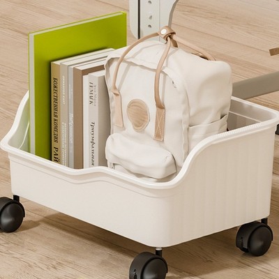 书包置物架可移动式小推车学生书本收纳大容量桌下大号书架子