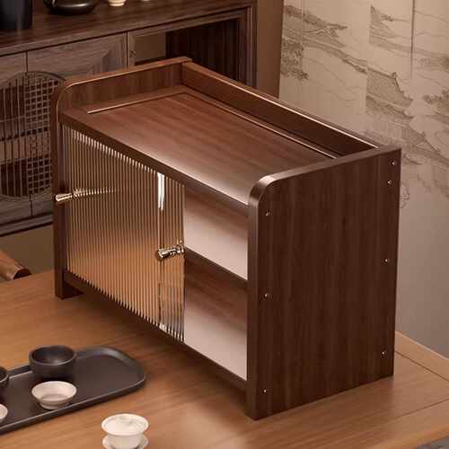 简约用茶台亚克力水杯咖啡杯茶具防尘收纳架展示架子置物茶具收纳