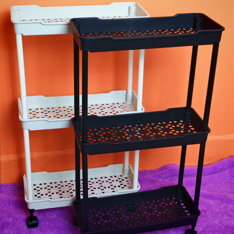 缝隙落地收纳架子门后带轮夹缝小推车置物架卫生间窄款置物架