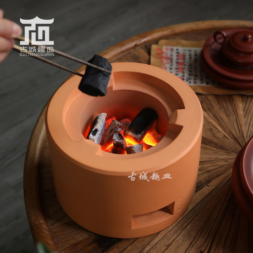 桂龙强全手工红泥大号围炉煮茶炉