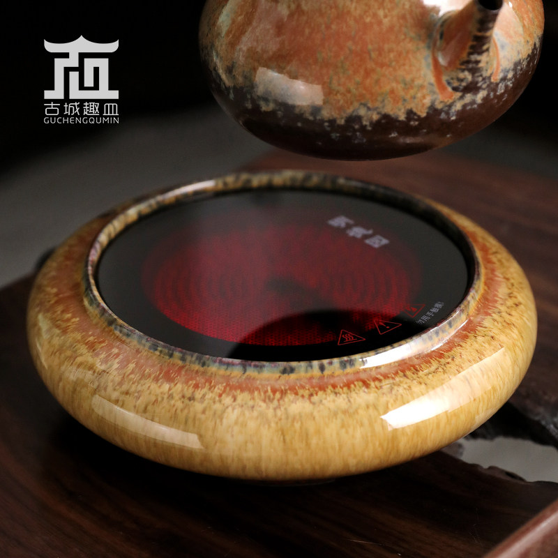 明德园陶瓷新中式高档电陶炉大功率烧水煮茶壶陶银铁玻璃壶可用,餐饮具,煮茶炉,淘宝优惠券,粉丝福利购,淘宝优惠卷