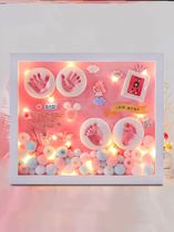 Hand footprints creative one year old baby hand film foot film 3D three-dimensional children foot mold footprints hand print souvenir baby